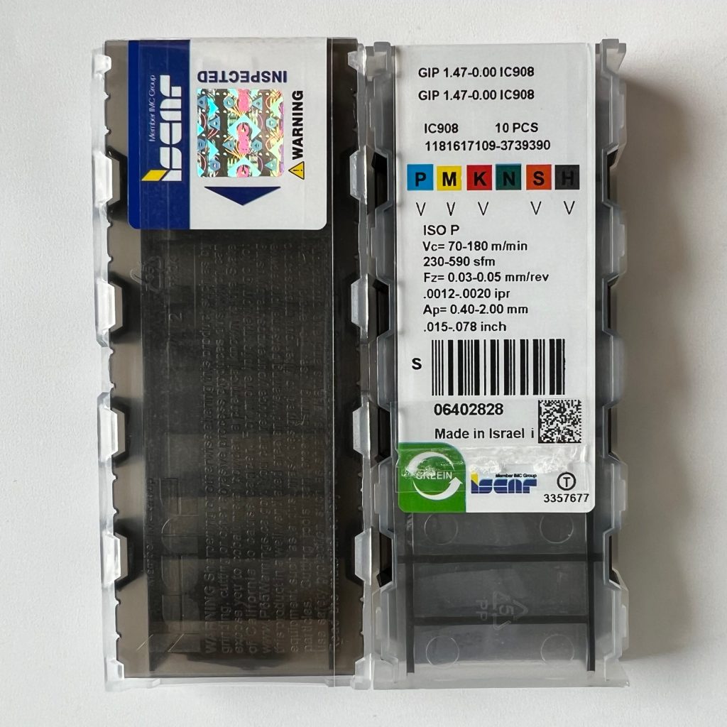 ISCAR / GIP1.47-0.00 IC908 / 10 pcs