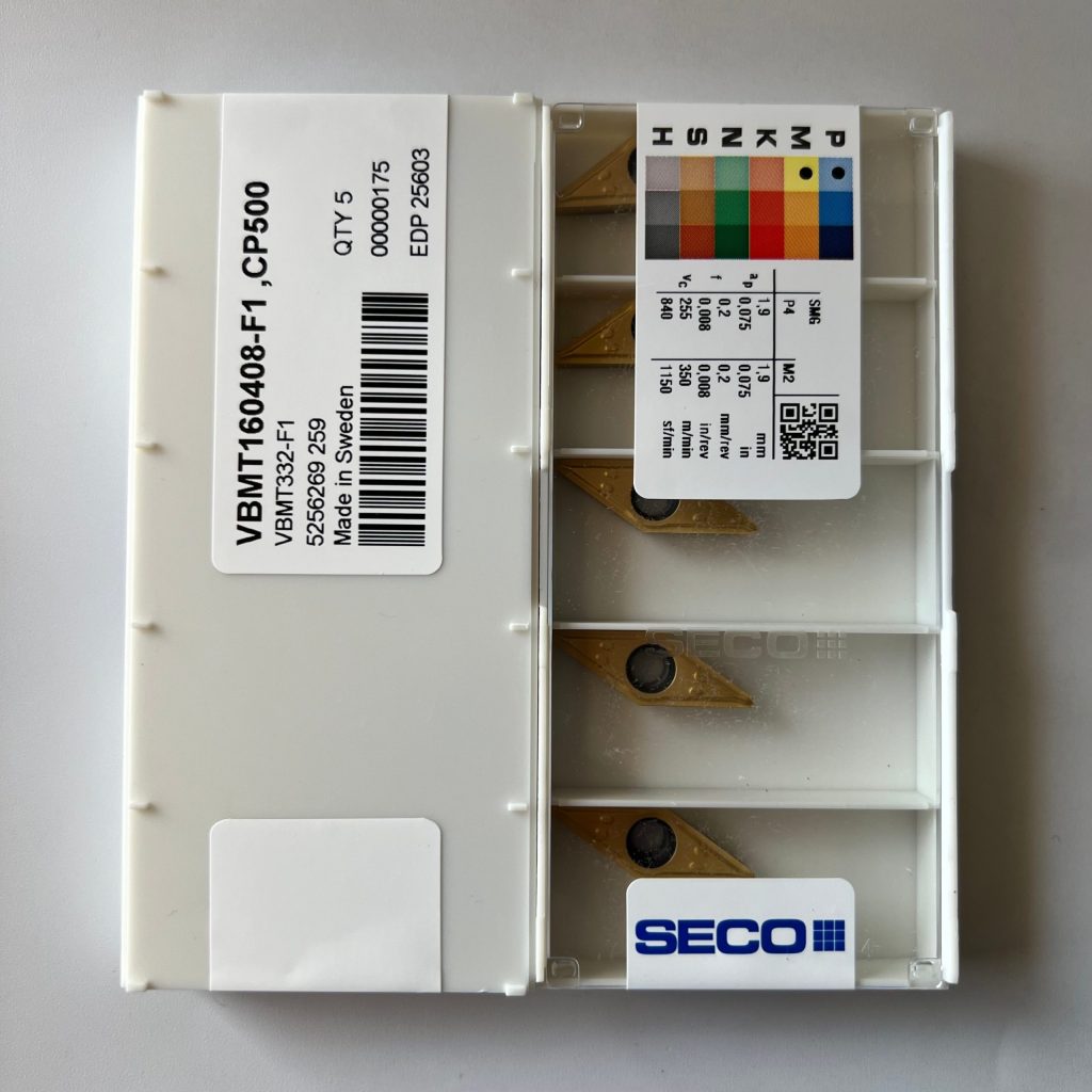 SECO / VBMT160408-F1,CP500 / 5 pcs