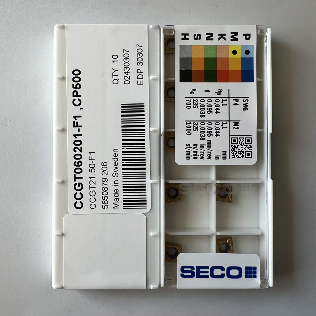 SECO / CCGT060201-F1,CP500 / 10 pcs