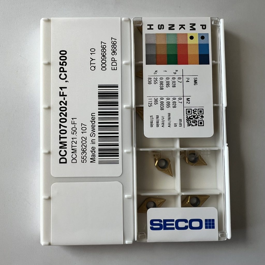SECO / DCMT070202-F1,CP500 / 10 pcs